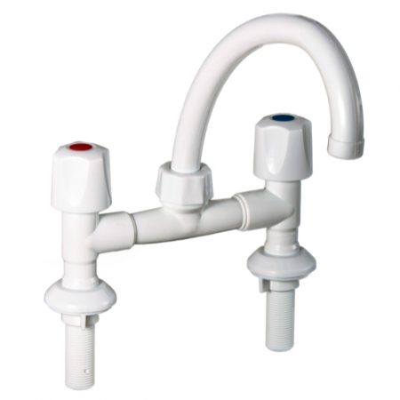 MEZCLADORA MESADA PLASTICA BLANCA