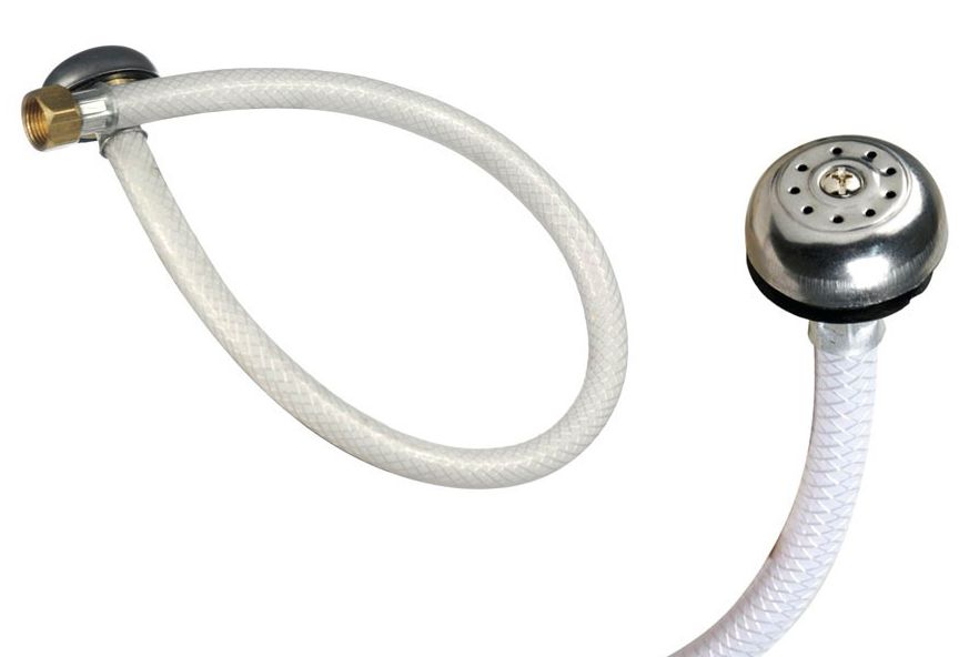 LLUVIA PARA BIDET COMPLETA PLASTICA CROMADA 50 CM.